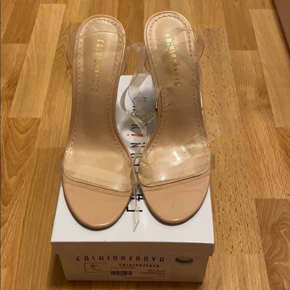 Fashion Nova Shoes - The Glass Slipper, Transparent, Size 5.5